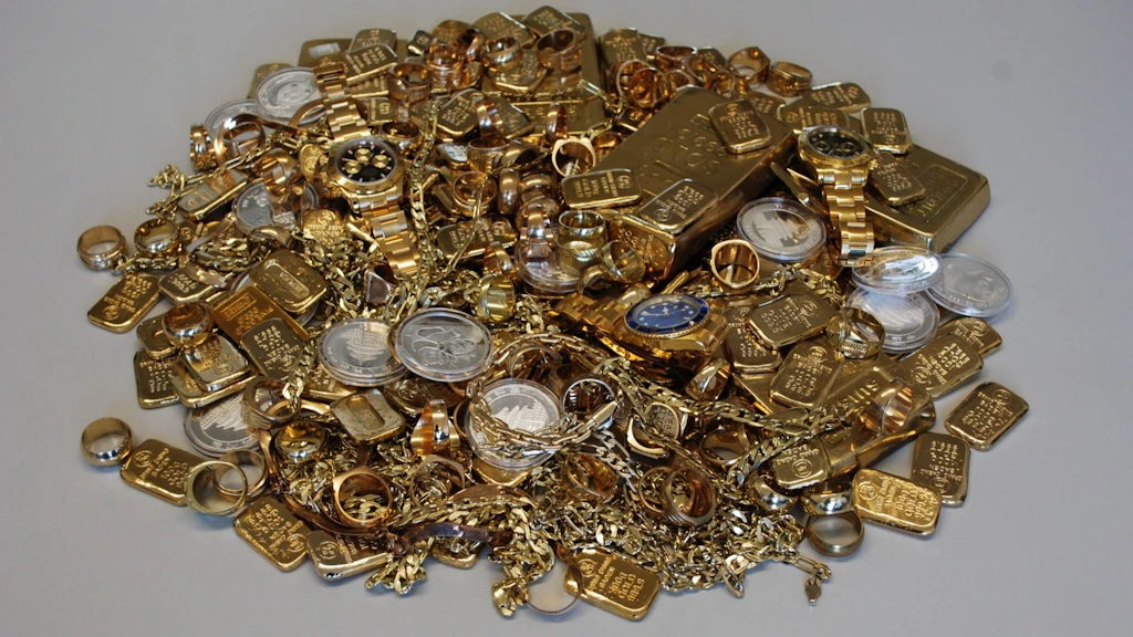 Uhren, Schmuck und Goldbarren