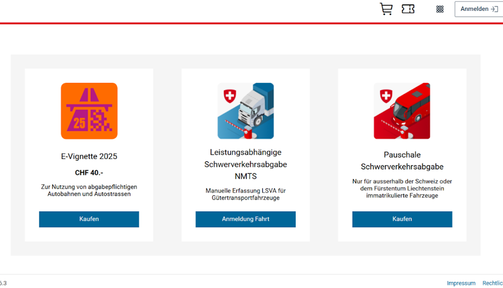 Verschiedene Verkehrsabgaben-Symbole