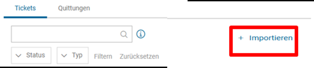 Wiederherstellen von online erworbenen Tickets