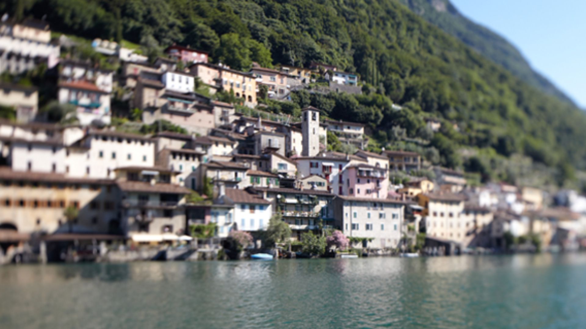 Bild von Cantine di Gandria vom See aus 