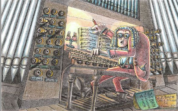 Johann Sebastian Bachs nächtlicher Schrecken: «Ich drücke «Yellow Submarine» in die Tasten, aber was aus der Kiste kommt, kenne ich nicht…» (aus «Von einer Bierwette, der Wertfreigrenze für Hunde und einer neuen Orgel» vom 16.09.2021, Roman Dörr BAZG)