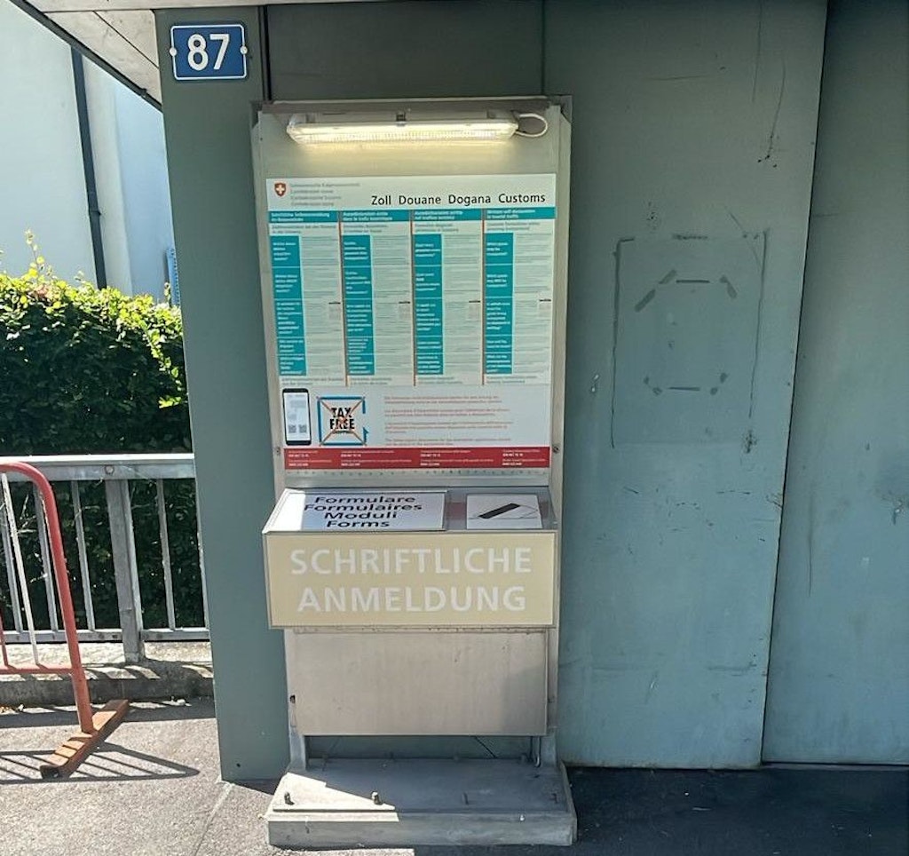 Customs Declaration Box at Riehen